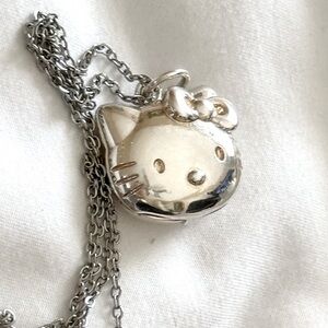 Hello Kitty Silver Pendant Locket Necklace